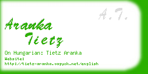 aranka tietz business card